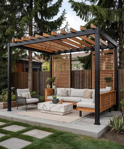 pergola tarasowa drewniana